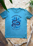 Tread Carefully T-shirt - Vintage Teal