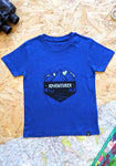 World's Next Adventurer T-shirt Blue