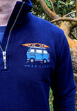 Van Life Embroidered Half Zip Sweatshirt