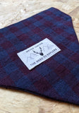 Ethical Dog Bandana - Burgundy + Navy Gingham