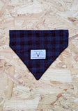 Ethical Dog Bandana - Burgundy + Navy Gingham