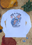 Ebb & Flow Long Sleeve Tee - White