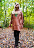 Longline Autumn Oak Hoody - Umber