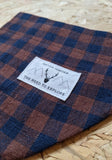 Ethical Dog Bandana - Sienna + Navy Gingham