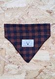 Ethical Dog Bandana - Sienna + Navy Gingham