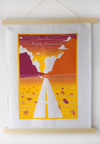 The Open Road Fabric Art Print